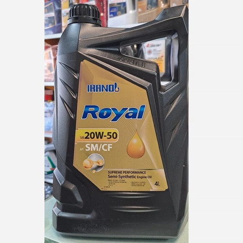 روغن موتور ایرانول رویال 20W50 SM حجم ۴ لیتر